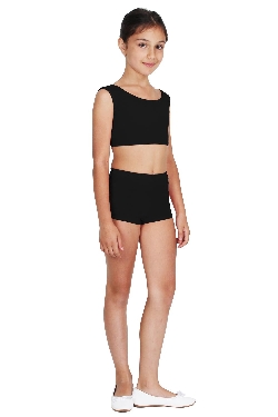 SHORT DANZA LYCRA NERO BAMBINA